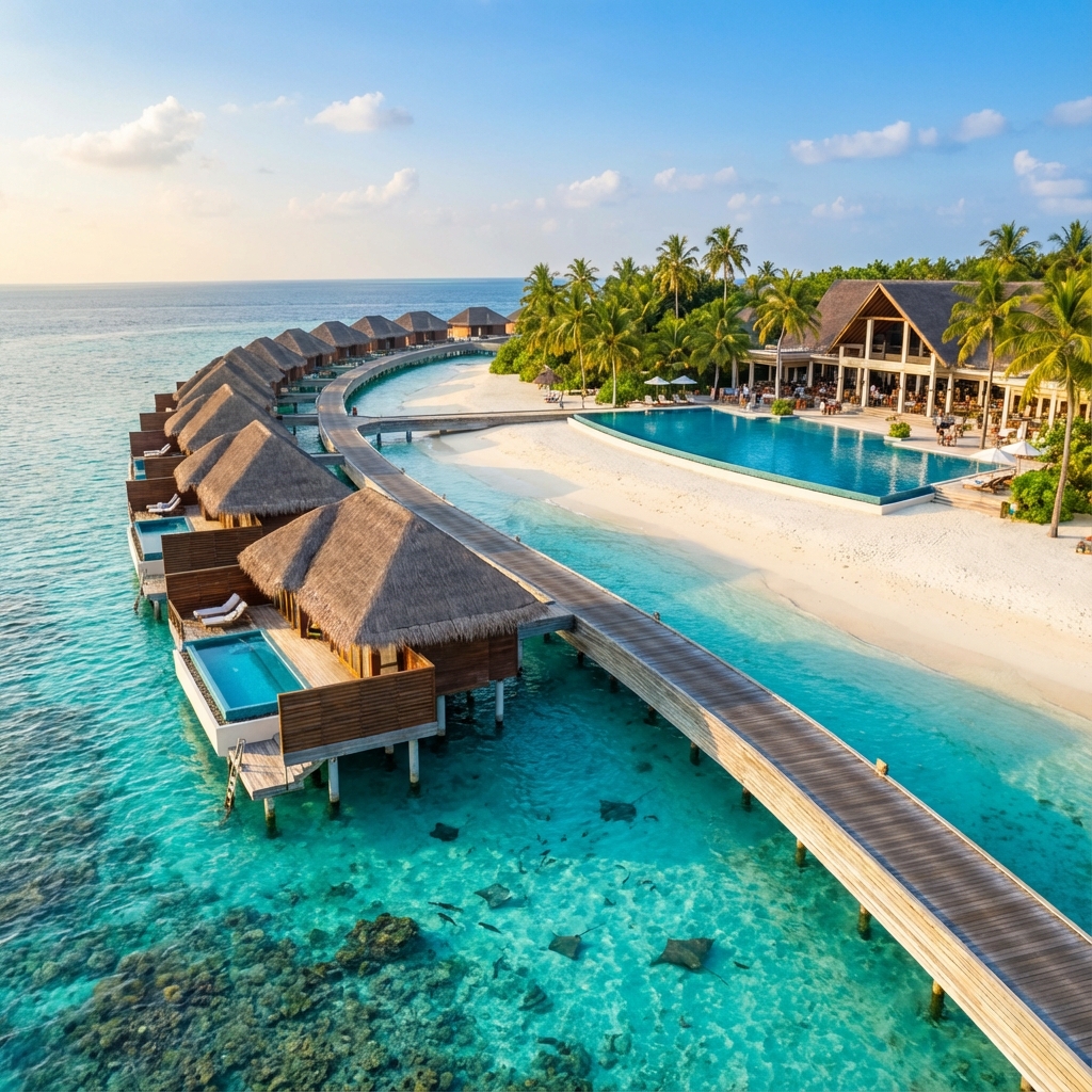 Luxury tropical resort paradise